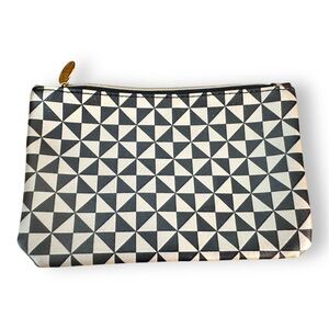 4/$25 Beige and Black Geometric Makeup Bag